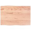 vidaXL Tischplatte 60x40x2 cm Massivholz Eiche Behandelt Baumkante