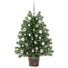 vidaXL Künstlicher Weihnachtsbaum mit 150 LEDs Grün 95 cm PE und PVC