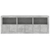 vidaXL Sideboard mit LED-Leuchten Betongrau 181,5x37x67 cm