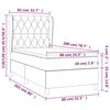 vidaXL Boxspringbett mit Matratze Dunkelgr&uuml;n 80x200 cm Samt