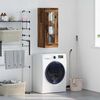 vidaXL Wandschrank Altholz 34,5 x 34 x 90 cm Engineered Wood und Glas