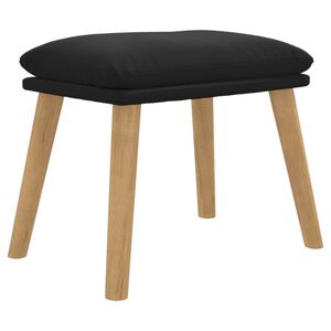 vidaXL Fu&szlig;hocker Schwarz 45x29,5x35 cm Samt