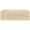 vidaXL Bettgestell Sonoma-Eiche 135x190 cm Holzwerkstoff