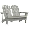 vidaXL Adirondack-Gartenbank 2-Sitzer Massivholz Tanne Grau
