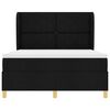 vidaXL Boxspringbett mit Matratze Dunkelgrau 90x190 cm Schwarz Stoff