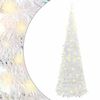 vidaXL Pop-Up-Weihnachtsbaum K&uuml;nstlich 200 LEDs Wei&szlig; 210 cm
