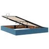 vidaXL Bett mit Stauraum und LED mit LED Dunkelblau 160 x 200 cm Samt