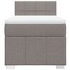 vidaXL Boxspringbett mit Matratze Taupe 90x190 cm Stoff