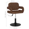 vidaXL Esszimmerst&uuml;hle 4 Stk. Drehbar Braun Stoff