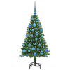 vidaXL K&uuml;nstlicher Weihnachtsbaum mit 150 LEDs mit St&auml;nder Gr&uuml;n 120 cm