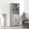 vidaXL Highboard Betongrau 69,5x34x180 cm Holzwerkstoff