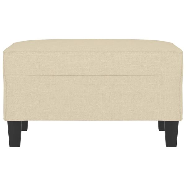 vidaXL Fußhocker Creme 70x55x41 cm Stoff