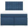 vidaXL Boxspringbett mit Matratze Blau 160x200 cm Stoff