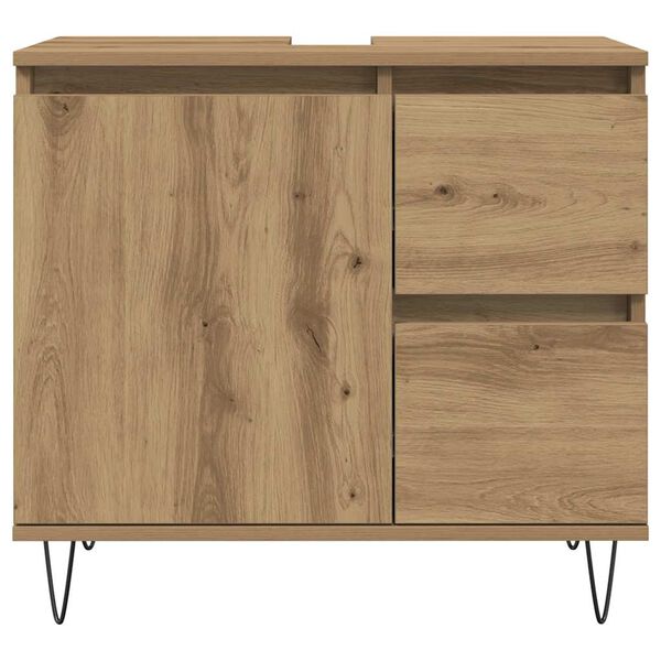 vidaXL Waschbeckenunterschrank Artisan-Eiche 65x33x60 cm Holzwerkstoff