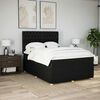 vidaXL Boxspringbett mit Matratze Schwarz 140x200 cm Stoff