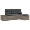 vidaXL Garten-Sofa-Set 4 stk. Grau Poly-Rattan