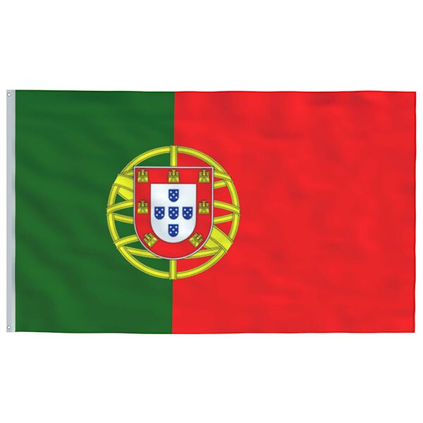 vidaXL Flagge Portugals mit Mast 6,08 m Aluminium