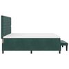 vidaXL Boxspringbett mit Matratze Dunkelgrün 200 x 200 cm Samt