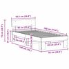 vidaXL Bettrahmen Wachsbraun 90 x 190 cm Massives Kiefernholz