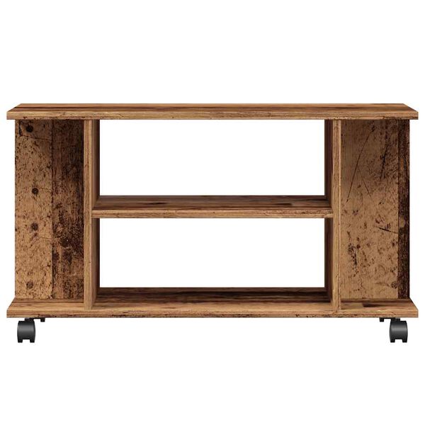 vidaXL TV-Regal mit Rollen Altholz-Optik 80x40x45 cm Holzwerkstoff