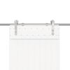 vidaXL Schiebetür-Beschlagsatz 200 cm Edelstahl Silbern