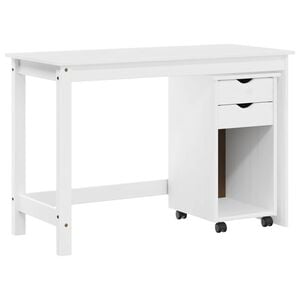 vidaXL Schreibtischschrank-Set 2 stk. Wei&szlig; Massives Kiefernholz