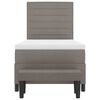 vidaXL Boxspringbett mit Matratze mit Kopfteil Taupe 80 x 200 cm Stoff
