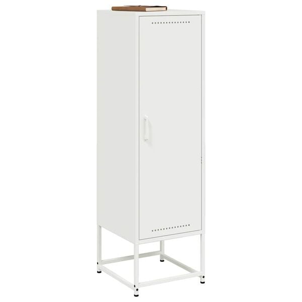 vidaXL Highboard Weiß 36x39x123 cm Stahl