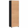vidaXL Highboard mit Regal Schwarz 60 x 35 x 182 cm Holzwerkstoff