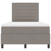 vidaXL Boxspringbett mit Matratze Taupe 120 x 190 cm Stoff