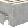vidaXL Bettrahmen mit Kopfteil Beton Grau 90 x 190 cm Holzwerkstoff
