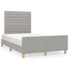 vidaXL Bettgestell ohne Matratze Hellgrau 120x200 cm Stoff