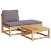 vidaXL 6-tlg. Garten-Lounge-Set mit Kissen Massivholz Akazie
