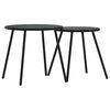 vidaXL Garten Essgruppe 5 pcs Schwarz Stahl