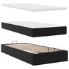 vidaXL Ottoman-Bett mit Matratze Schwarz 90x200 cm Kunstleder