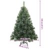 vidaXL Künstlicher Weihnachtsbaum mit 150 LEDs Grün 120 cm PE und PVC