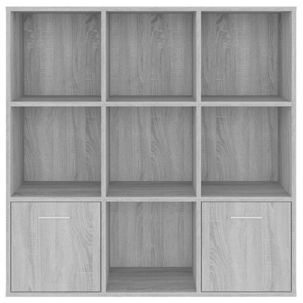 vidaXL B&uuml;cherschrank Grau Sonoma 98x30x98 cm