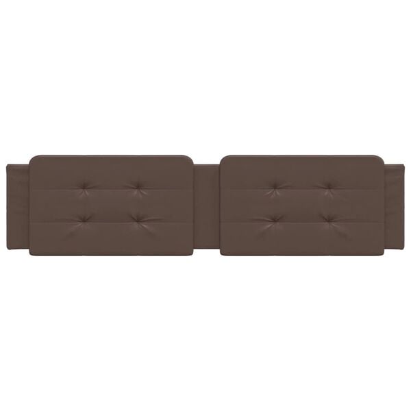 vidaXL Kopfteil-Kissen "Zadar" Braun 200 cm Kunstleder