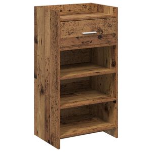 vidaXL Schuhschrank mit Speicher Altholz 48 x 36 x 92 cm Holzwerkstoff