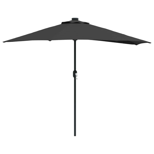 vidaXL Garten-Sonnenschirm Schwarz 294 x 150 x 224 cm