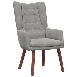 vidaXL Sessel Hellgrau 63 x 67 x 94 cm Samt