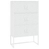 vidaXL Highboard Wei&szlig; 80x35x135 cm Stahl