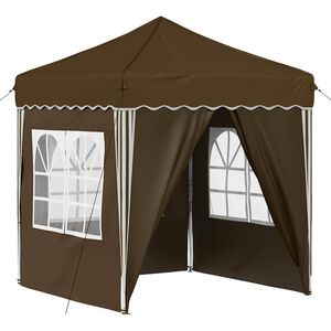 vidaXL Pop-up Partyzelt 195 x 195 x 245 cm Taupe Oxford-Stoff