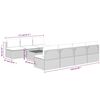 vidaXL 8-tlg. Garten-Lounge-Set mit Kissen Grau Poly Rattan