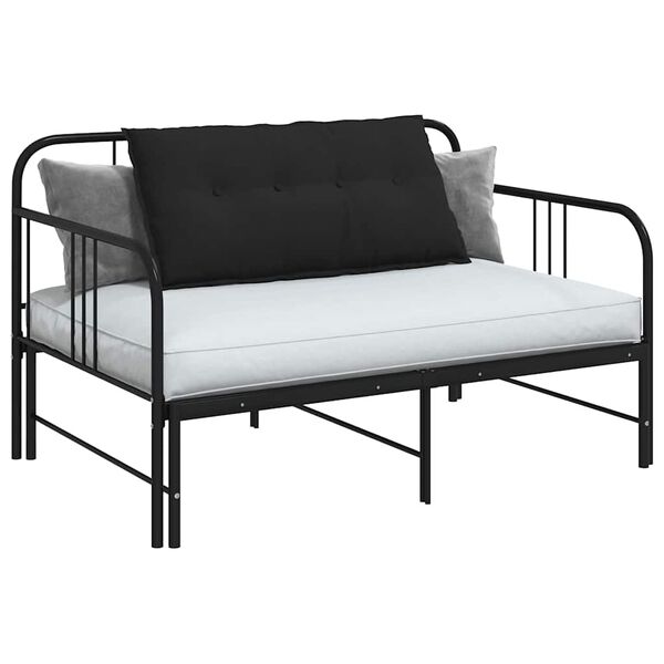 vidaXL R&uuml;ckenkissen Schwarz 100 x 50 cm Mikrofaserstoff