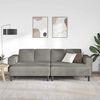 vidaXL Sofa mit Kissen Hellgrau 250 x 188 x 76 cm Cordstoff