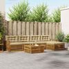vidaXL Outdoor-Sofagarnitur mit Kissen 6 pcs Natur und Beige