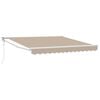 vidaXL Einziehbare Markise Beige 350 x 250 cm Polyester und Aluminium