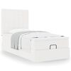 vidaXL Ottoman-Bett mit Matratze Wei&szlig; 80x200 cm Kunstleder