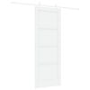 vidaXL Schiebet&uuml;r 78 x 202 cm Holzwerkstoff Wei&szlig;